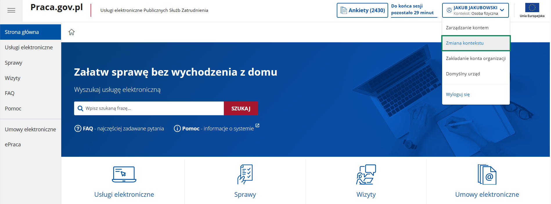 IK zmiana kontekstu